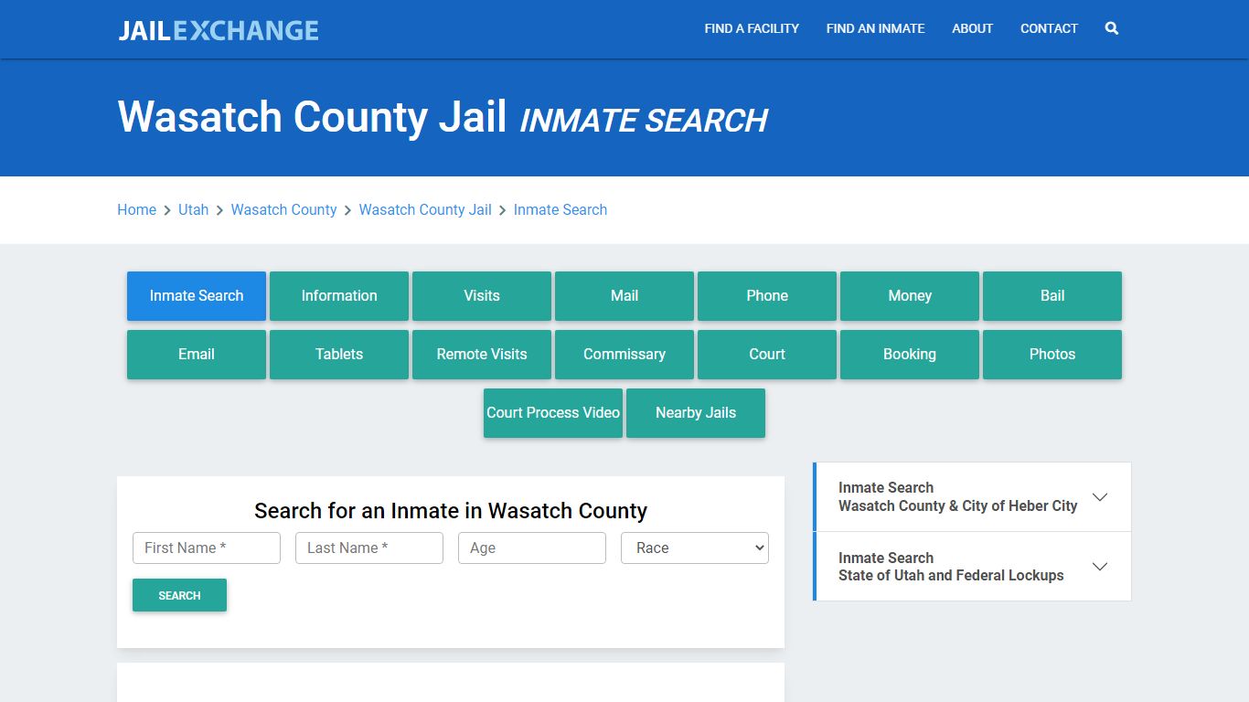 Wasatch County Jail, UT Inmate Search: Roster & Mugshots